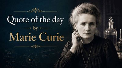 Quote of the Day by Marie Curie: 'Nothing in life is to be feared...'- Inspiring life lessons on courage, curiosity, and the power of understanding by one of the greatest scientists and the first woman to win a Nobel Prize