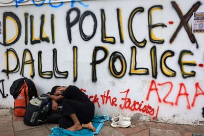 Graffiti that captured a generation's anger painted over at Jantar Mantar