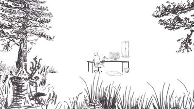 This artist's 3D scenes feel like stepping inside a pencil sketch