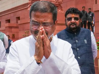 ‘Dharmendra Pradhan Zindabad’: Former education minister gets rousing welcome from NDA MPs in Parliament