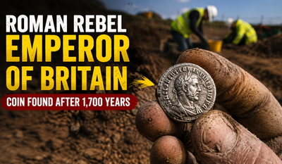 1,700 years ago, a Roman commander declared himself emperor in Britain. Now a tiny silver coin found beneath a railway is bringing his forgotten empire back to life
