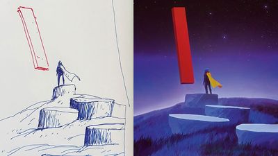 How to turn a sketch into a stunning surreal dreamscape in Photoshop