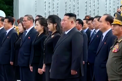 Kim Jong-Un’s daughter attends first Korean War memorial with father