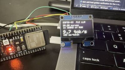 AI developer runs 28.9-million-parameter model on $10 ESP32-S3 microcontroller — uses Google's Per-Layer Embeddings technique, stores table on 16MB Flash memory
