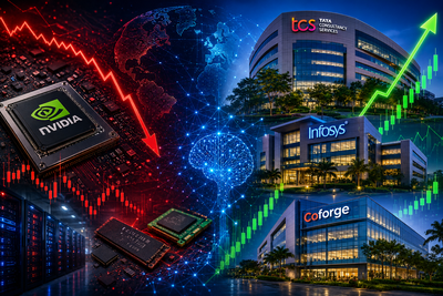TCS, Infosys, Coforge, other IT stocks rally up to 10% after Nvidia-led chip rout. Is AI trade ending?