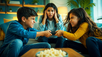 Psychology says siblings who fight over the TV remote may be competing for more than just control