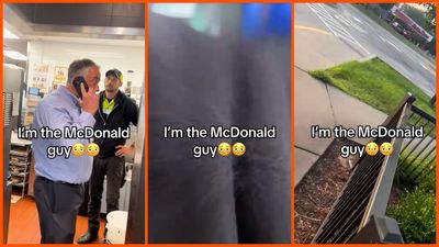 ‘McChoked & McDragged’: When man doesn’t get his McDonald’s, he tries to get behind the counter. So an employee shows him the cost of that