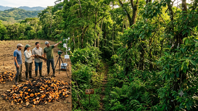 Costa Rica covered a dead pasture with 12,000 tonnes of orange peel. Sixteen years later, scientists found a thriving forest
