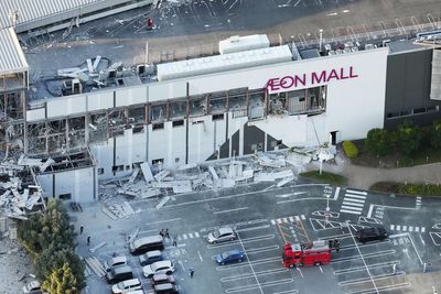 Shoppers trapped after explosion at Japanese mall as earthquake injures dozens