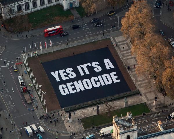 Led By Donkeys wins compensation over seizure of Gaza protest banner
