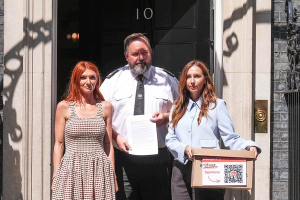 Abuse survivor hands petition to No 10 urging Burnham to remove sex offenders from early release scheme