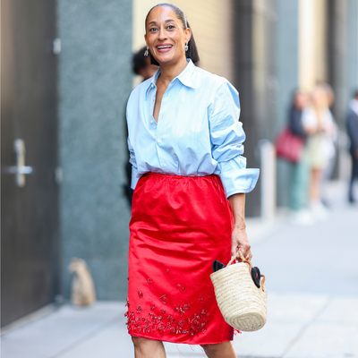 Tracee Ellis Ross Shows How to Wear Summer's Boldest Colour Pairing to Work