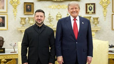 Donald Trump, Zelenskyy discuss Patriot production, Russia peace talks at White House