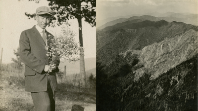 After losing his savings in the Great Depression, Japanese immigrant George Masa kept hiking the Smokies with a homemade measuring wheel; his photographs helped build support for a national park