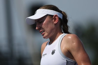 Tennis star collapses on court during three-hour match in 34C heat