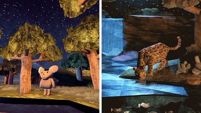 This indie developer is creating a woodcut-inspired 3D world with a free open-source game engine