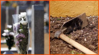 Minnesota woman hits something solid digging up her backyard. Then she sees a name and a date carved into a gravestone: ‘Isn’t this good for taxes?’
