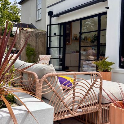I wasted years using a garden parasol – we swapped it for a crank awning, and it's doubled our usable shade during sunny days on our patio