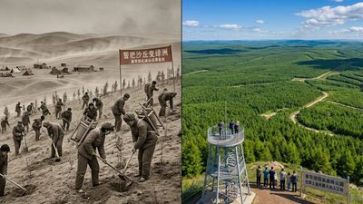 In the 1960s, China sent hundreds of young foresters into a dying landscape. Today it is home to the world's largest man-made forest