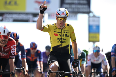 Tour of Denmark: Wout van Aert wins comeback race on stage 1 with powerful sprint from small group