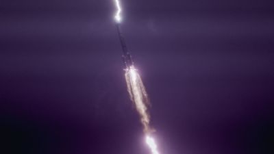 Chinese rocket hit by rare midair lightning strike moments after launch as onlookers gasp in horror (video)