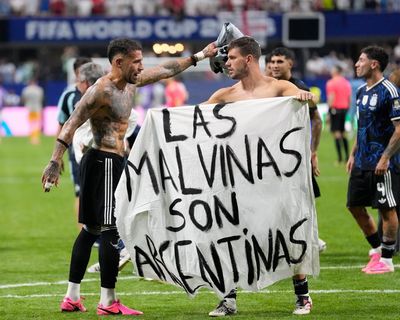 Fifa opens disciplinary proceedings against Argentina over Falklands banner and final chaos