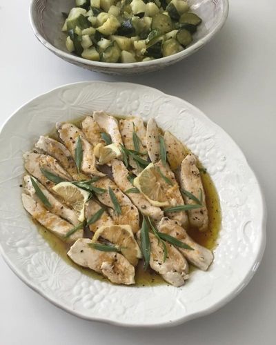 Rachel Roddy’s chicken with sweet and sour lemon and tarragon sauce – recipe