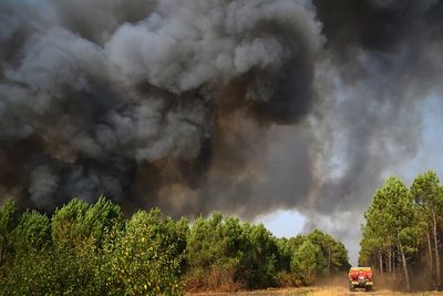 Cooler weather and potential rain move into the French region torched by wildfires