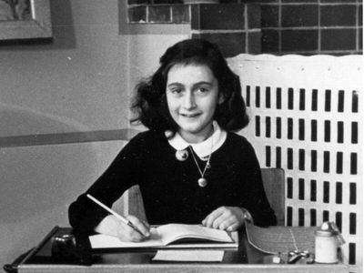 Quote of the day by Anne Frank: 'When I write I can shake off all my cares. My sorrow...' Life lessons from young diarist on finding hope, healing & strength in difficult times