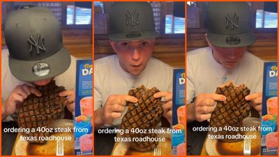 NYC man pounces on a massive 40-ounce ‘overrated’ steak at Texas Roadhouse. Then people say it looks like it came from a science lab