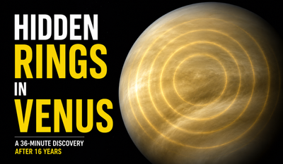 In 2010, a 36-minute routine telescope session captured hidden giant rings in Venus' atmosphere: Archived images reveal mysterious planet-wide atmospheric waves after 16 years