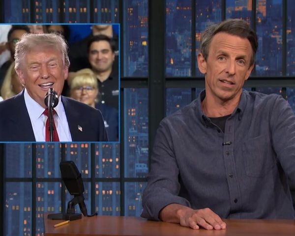 Seth Meyers on Trump being heckled: ‘just can’t get away from this Epstein thing’