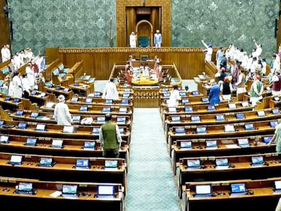 Lok Sabha Question Hour disrupted again as Opposition protests over NEET paper leak, Ram Temple donation row