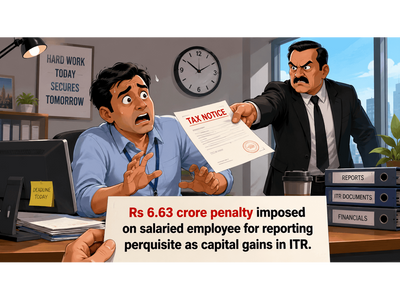 Reporting perquisite as capital gain in ITR by mistake resulted in Rs 6.63 crore penalty for a salaried employee; ITAT Mumbai granted him relief for this reason