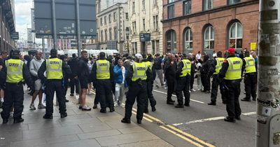 Police issue arrest warning to Glasgow protesters making Nazi salutes