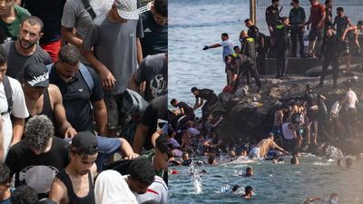 'Go that way': Illegal migrants say Moroccan authorities directed them towards Ceuta