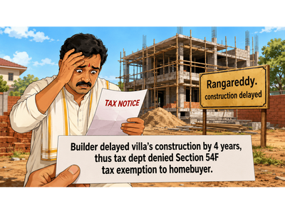 Man was denied Section 54F income tax exemption as builder delayed villa construction by 4 years; Telangana HC grants relief, says taxpayer can't suffer for builder's fault