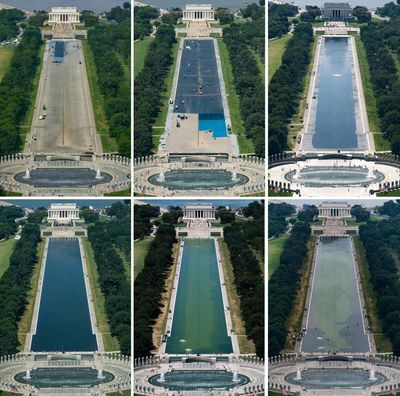 Trump’s reflecting pool saga: a timeline of failure and finger-pointing
