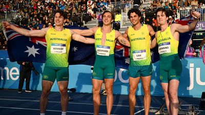 Miracle mile, men's relay complete golden Games haul