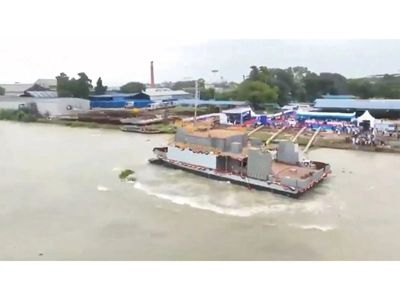 Indian Navy launches 5th Diving Support Craft 'DSC A24' in Kolkata