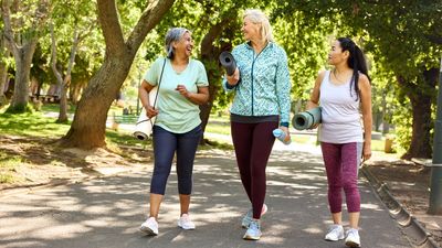 A yoga teacher says these are the three poses every walker should be doing to improve mobility and reduce injury risk