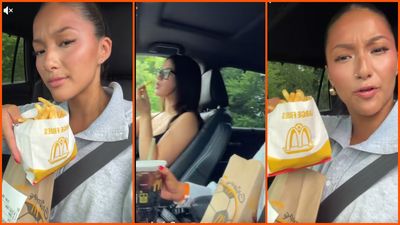 Woman orders a large fry at McDonald’s, then holds up the bag on camera: ‘Since when did these become a large fry?’