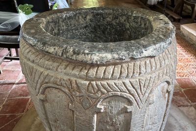 Norman font moved from Shropshire to Scotland for King Charles