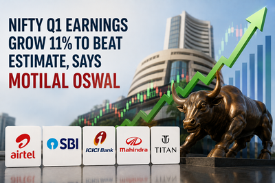 Nifty Q1 earnings grow 11% to beat estimate, says Motilal Oswal; picks Bharti Airtel, SBI, ICICI Bank among top bets