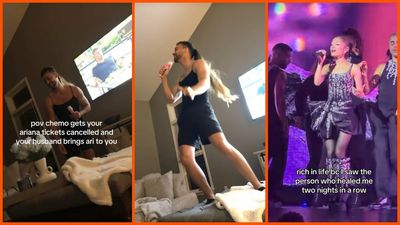 When chemo stole a woman’s chance to make it to the Ariana Grande concert, her husband brought it to her. Then, the world followed