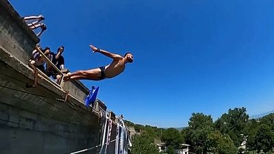 Annual bridge diving competition returns to Kosovo