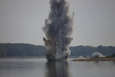 Romanian navy carries out Danube controlled explosions to help cool nuclear power plant