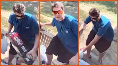 Texas Walmart Spark driver allegedly delivers groceries to a porch filled with clutter. Then he came back with a knife: ‘You’re on video doing that’