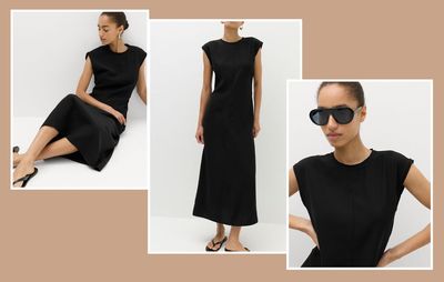 This bestselling M&S £42 black midi dress is a flattering hero buy that will take you from late summer into autumn effortlessly