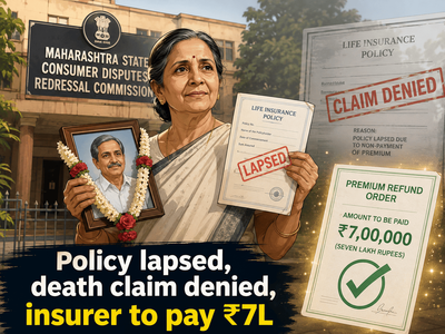 Life insurer rejected Rs 70 lakh death claim, but consumer commission ordered it to refund Rs 7 lakh premium despite a lapsed policy; here's why